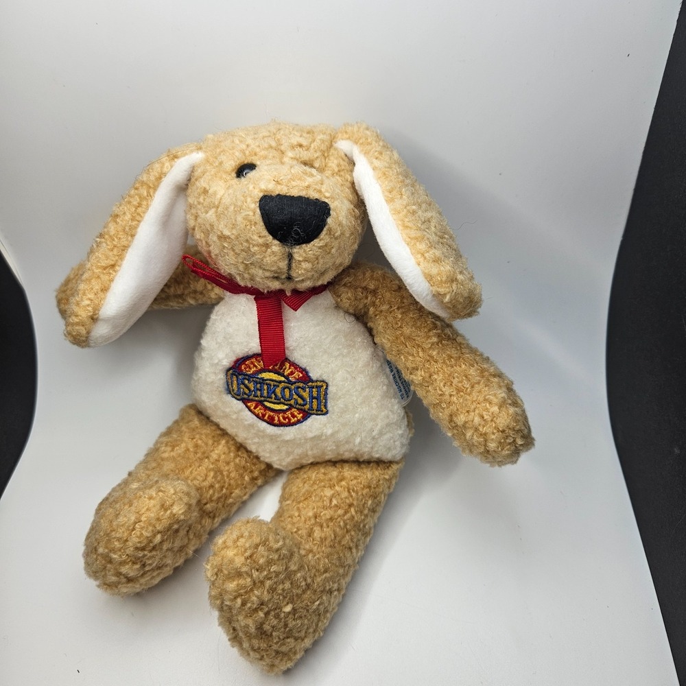 Vintage OshKosh B'gosh Plush Dog Stuffed Animal Eden Toys Logo‎ Teddy Puppy